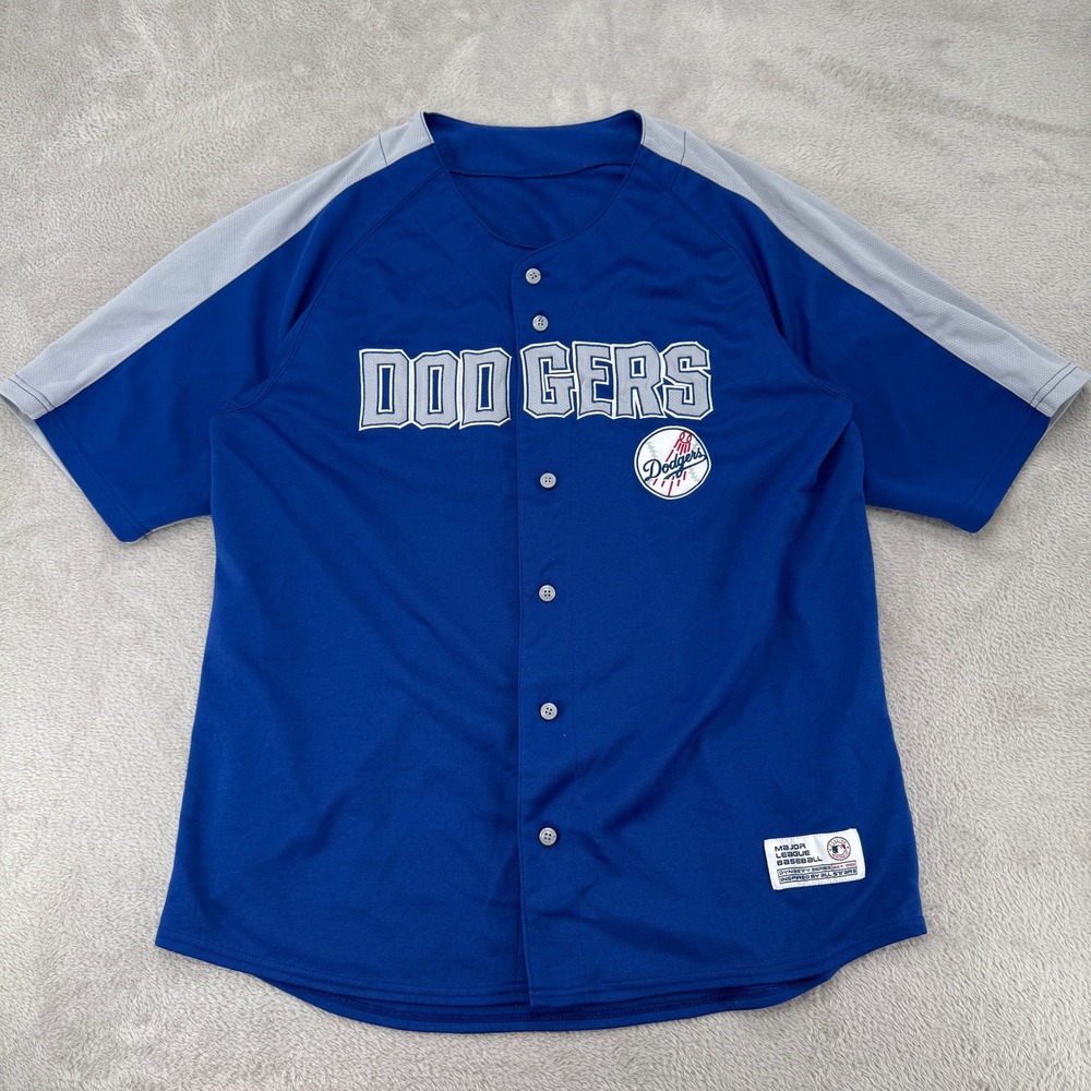 Dynasty Series Los Angeles Dodgers MLB Jersey Mens Large Blue Preowned Sports